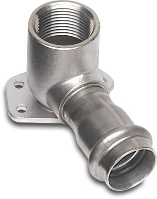 Bonfix Deck elbow 90° stainless steel 316L KIWA female thread x press