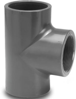VDL T-Stück 90° PVC-U 10 bar Grau