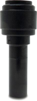 Utökningsstycke POM WRAS koppling x push-in svart type Aquaspeed