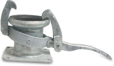 Quick coupler adaptor steel female part Perrot x square flange type Perrot short