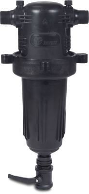 Tavlit Manueller Filter glasfaserverstärktes Nylon 10 bar Außengewinde Schwarz Typ Adir