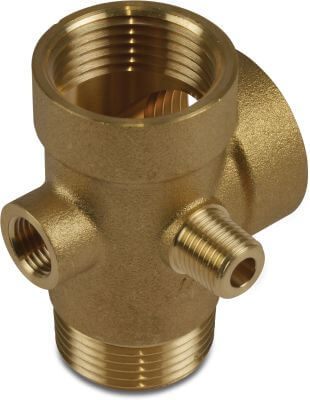 Profec Connector brass female thread x female thread x male thread type 5-way