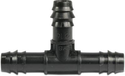 T-Stück 90° POM 4 bar Tülle Schwarz