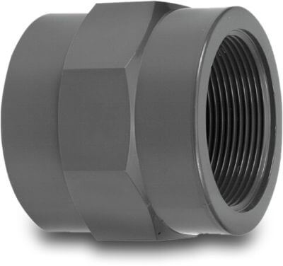 VDL Gewindemuffe PVC-U Grau