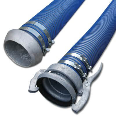 Spiral suction hose PVC 2 bar blue/grey type Agriflex