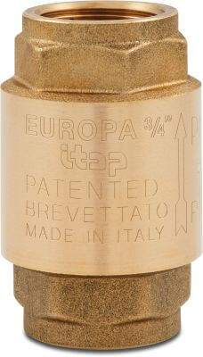 Itap Rückschlagventil Federbelastet Messing Innengewinde Typ Europa 100
