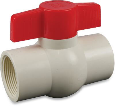 Profec Compact ball valve PVC-U female thread white