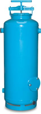 Sandfilter stål 10 bar flange blå
