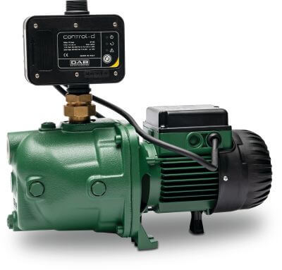 DAB jet-pump gjutjärn 6 bar invändig gänga grön självsugande med tryckkontroll
