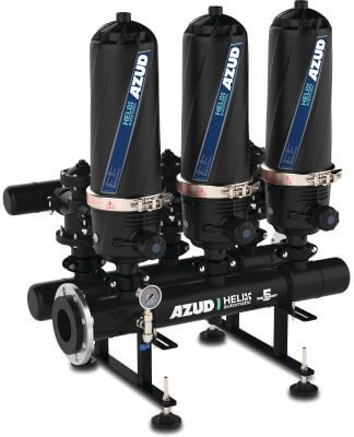 Azud Inline helix filter glasvezel versterkt nylon 10 bar flens zwart