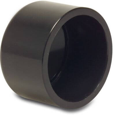 Kappe PVC-U 16 bar Klebemuffe Schwarz