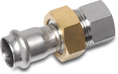 Bonfix Union adaptor stainless steel 316L KIWA female thread x press