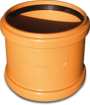 Muffe PVC-U Steckmuffe Rostbraun