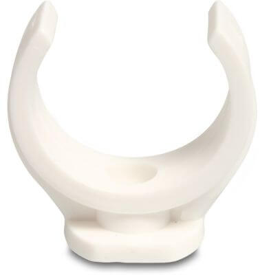 Selle de fixation PP filetage femelle blanc