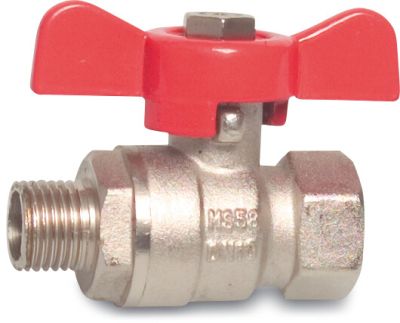 Profec Kogelkraan messing 25 bar binnendraad x buitendraad type 105