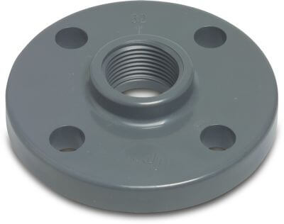 Profec Gewindeflansch PVC-U 16 bar DIN Flansch x Innengewinde Grau
