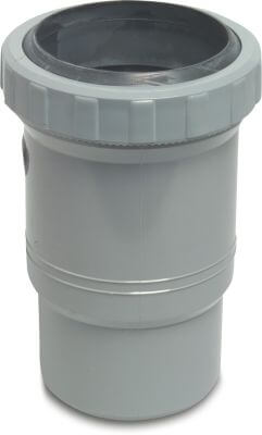Langmuffe PVC-U Klebemuffe x Steckmuffe Grau
