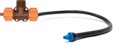 NaanDan Lavtryksforstøver plastik udvendig gevind x modhage orange/sort type TurboFog with microtube