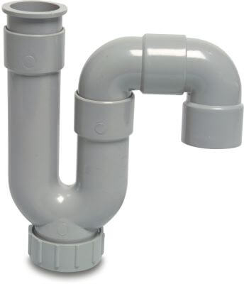 Siphon PVC Klebemuffe Grau Typ P+S
