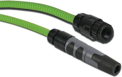 Flotide Spiralförmiger Gartenschlauchgarnitur PVC 7 bar Grün Typ Joyflex mit Kupplungen und Düse