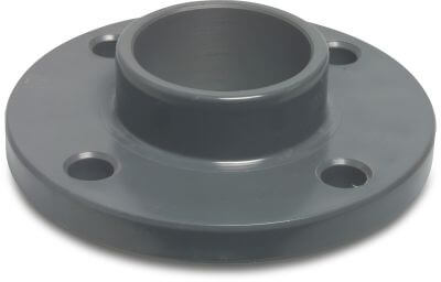 Profec Klebeflansch PVC-U DIN Flansch x Klebemuffe Grau