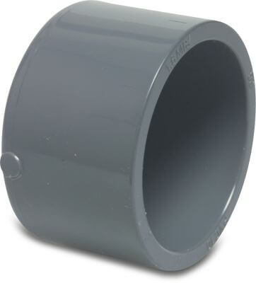 Kappe PVC-U Klebemuffe Grau