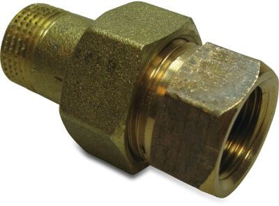 Raccord union bronze filetage femelle x filetage mâle type plat