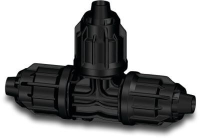 T-Stück 90° PP 4 bar quick joint Schwarz