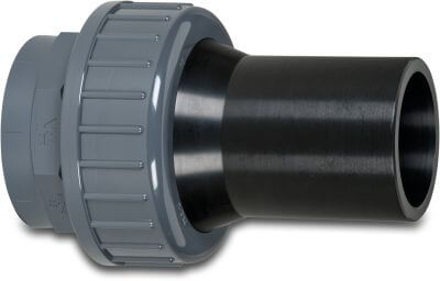 VDL Overgangskoppeling PVC-U/PE lijmmof x spie grijs