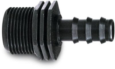 Adapter PP Tülle x Außengewinde Schwarz