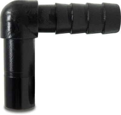Winkel 90° POM WRAS 16 bar Stutzen x Tülle Schwarz Typ Aquaspeed