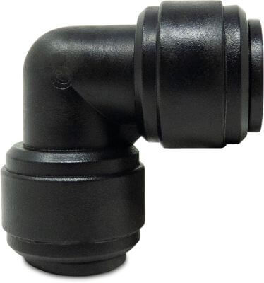 Winkelverschraubung 90° POM WRAS Einsteck Schwarz Typ Aquaspeed