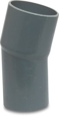 Profec Bogen 15° PVC-U 12,5 bar Klebemuffe x Klebestutzen Grau Typ aus Rohr hergestellt