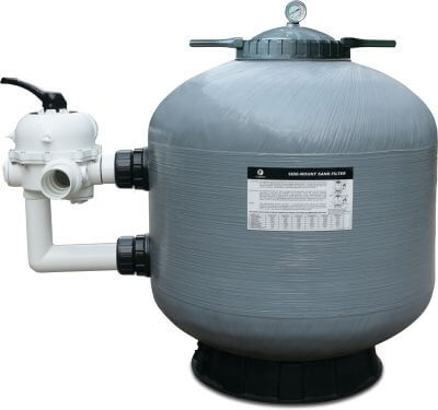Flotide Zandfilter PE/glasvezel versterkt polyester 2,5 bar metrisch/imperial lijmmof grijs