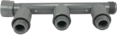 Rain Bird Collecteur PVC 10,5 bar écrou femelle x filetage mâle gris