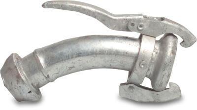 Bocht 45° staal M-deel Perrot x V-deel Perrot type Perrot