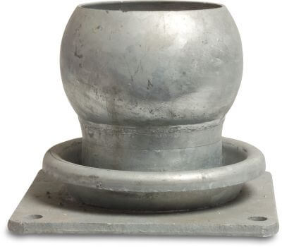 Quick coupler adaptor steel male part Italian x square flange type Italian