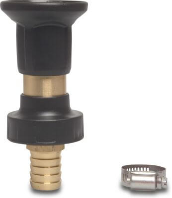 Spray nozzle brass 5 bar hose tail black type power