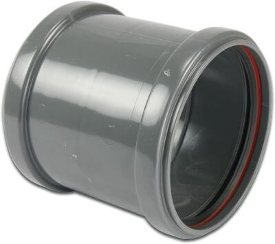 Muffe PVC-U KOMO/BENOR Steckmuffe Grau