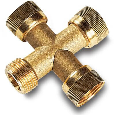 Swivel Kreuzstück Messing Innengewinde x Innengewinde x Innengewinde x Außengewinde Typ with O-ring