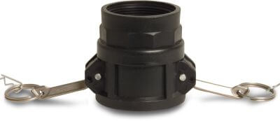 Quick coupler PP female part Camlock x female thread black type Camlock D
