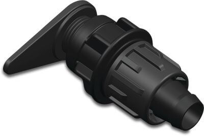 Adapter till flat slang PP 6 bar tejp x förbindelse platt slang svart