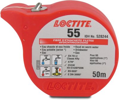 Loctite Afdichtingsdraad nylon-vezel DVGW/WRAS wit type 55