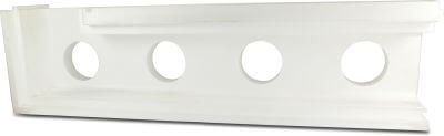 Pool overflow brick EPS80/EPS100 white type corner