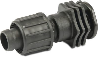 Adapter till flat slang PP 6 bar tejp x förbindelse platt slang svart