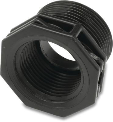 Réduction PP filetage mâle x filetage femelle noir