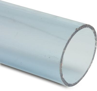 Tryckrör PVC-U ISO PN12,5 slät transparent