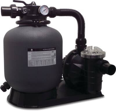 Flotide Pool filter set PE 2 bar metric/imperial glue socket grey