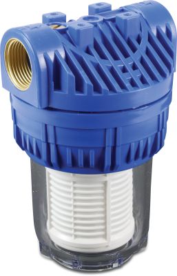 Profec Wasserfilter 5" Kunststoff 8 bar Innengewinde Blau Typ mit 1/8“ Manometeranschluss