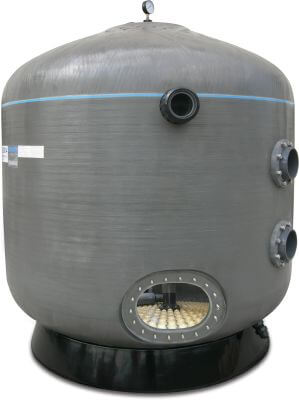 Waterco Commercieel zandfilter glasvezel 4 bar flens grijs